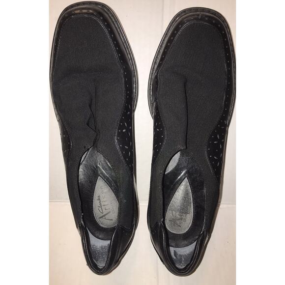 CLARKS ARTISAN COLLECTION WOMENS DRESS/OFFICE SHOES SIZE 8 M BLACK LEATHER UPPER - Picture 3 of 7
